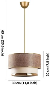 Függőlámpa, Cake - Beige, Arany