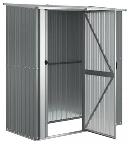 szürke horganyzott acél kerti fészer 180,5 x 97 x 209,5 cm