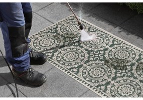 Jardin zöld-krémszínű kültéri szőnyeg, 80 x 250 cm - NORTHRUGS