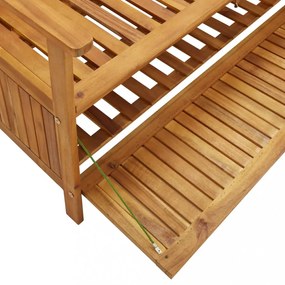 tömör akácfa kerti tárolópad 120 cm
