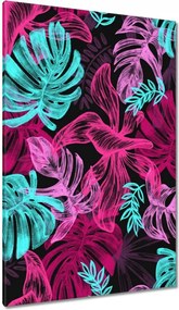 Vászonkép 80x120 Monstera színes levelek