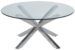 Kerek ezüstszínű dohányzóasztal ø 82 cm Heaven - Actona