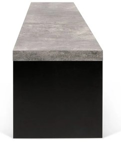 Detroit fekete-szürke pad beton dekorral, 140 x 43 cm - TemaHome