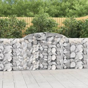 3 db íves horganyzott vas gabion kosár 300 x 30 x 100/120 cm