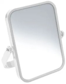 AQUALINE WHITE LINE ELENA kétoldalas kozmetikai tükör, 5X nagyítás, 155x190x18mm, ABS/fehér (CO2022)