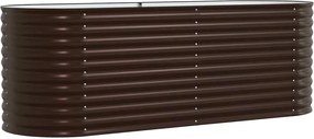 vidaXL Emelt Ágy Barna 240 x 80 x 81 cm Acél