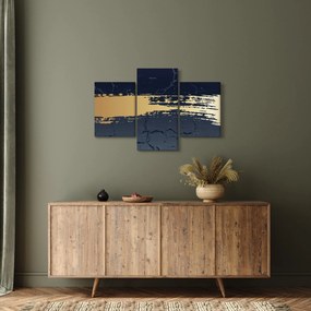 Kép - Kék és arany absztrakció N⁰2 (90x60 cm)