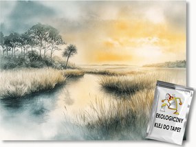 Fotótapéta Flizelina Tájkép Folyó Fű Nap 208x146 ragasztó