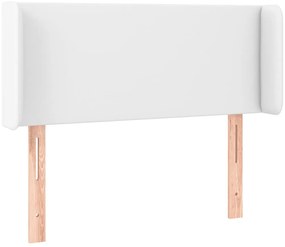 fehér műbőr szárnyas fejtámla 103x16x78/88 cm