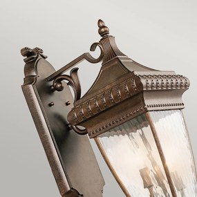 Kichler klasszikus kültéri fali lámpa venetian rain barna átlátszó elskl-venetian2-l IP44