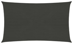 antracitszürke HDPE napvitorla 160 g/m² 3,5 x 5 m