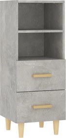 vidaXL betonszürke szerelt fa tálalószekrény 34,5 x 34 x 90 cm