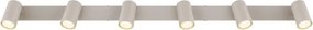 Globo 57911-6DSA Mennyezet lámpa, fém homokszínű, fehér, forgatható/dönthető, HxSzxM: 1150x60x120mm, 6x GU10 35W 230V izzók nélkül
