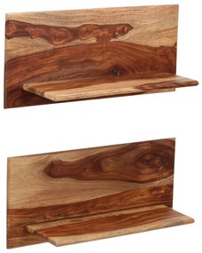 vidaXL 2 db tömör akácfából fali polc 58x26x20 cm