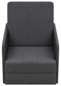 Átalakítható alvó fotel szövet 59,5x72x72,5 cm sötét szürke