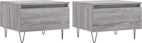 vidaXL 2 db szürke sonoma szerelt fa dohányzóasztal 50 x 46 x 35 cm