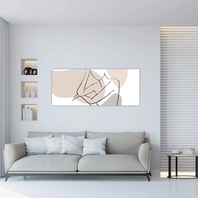 Kép - Női test vonal művészet N⁰1 (120x50 cm)