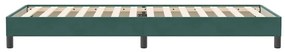sötétzöld bársony rugós ágy matrac nélkül 80x220 cm