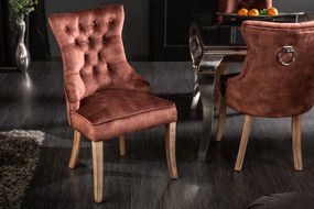 CASTLE elegáns bársony szék - barna