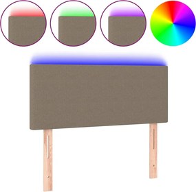 vidaXL tópszínű szövet LED-es fejtámla 100x5x78/88 cm