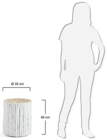 Filippo fehér teakfa tárolóasztal, ⌀ 35 cm - Kave Home