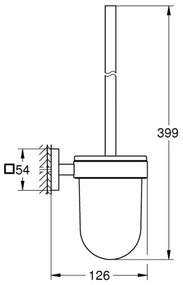 GROHE 40977000 - START CUBE WC-tisztítókészlet, fényes króm