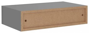 szürke falra szerelhető fiókos polc 40 x 23,5 x 10 cm