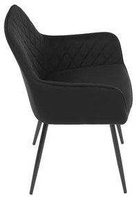 Fekete Bársony Étkezőszék. DCH-215 BK4