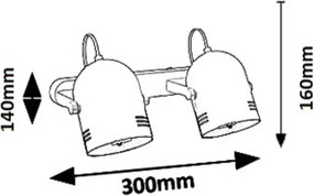 Rabalux 7013 - spotlámpa MINUET 2xE14/40W/230V