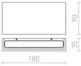 RED-Design Rendl-R12573-LED Kültéri fali lámpa TORINO 2xLED/5W/230V IP54