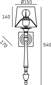 Cosmolight klasszikus fali lámpa austin fekete cosw01296bk-wh