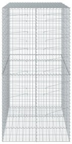 horganyzott vas gabion kosár fedéllel 150 x 100 x 200 cm