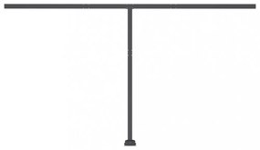 krémszínű kézzel kihúzható LED-es napellenző 400 x 300 cm