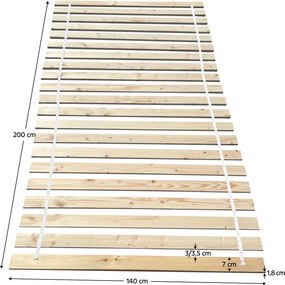 Léces ágyrács, 140x200 cm, PLUMA