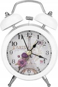 Ébresztőóra Retro Klasszikus Óra Csengővel Fehér