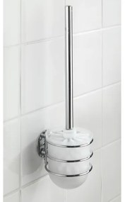 WENKO 18768100-WC TURBO-LOC kerek acél WC-szett 10x37,5 cm fényes króm/fehér