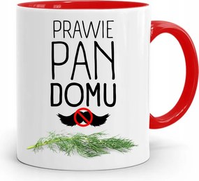 Piros Bögre Ajándék Testvérnek Szinte A Ház Ura fényképes nyomtatással