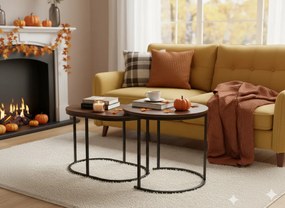 Kétrészes Dohányzóasztal