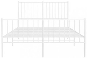 fehér fém ágykeret fej- és lábtámlával 120x200 cm