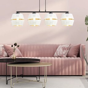 Emibig modern függeszték malia fehér fekete arany emi1184/4