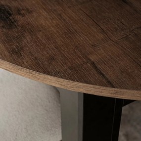 Bővíthető Étkezőasztal Kézműves Dió/Fekete Színben. HARRY 102-142 cm