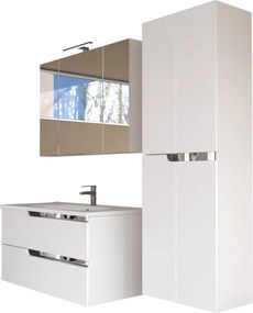 Piramida BETA fali fürdőszoba - ÁLLÓSZEKRÉNY - fehér - 50 x 150 x 30 cm