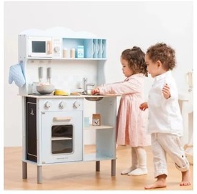 New Classic Toys - Fa konyha kiegészítőkkel világoskék