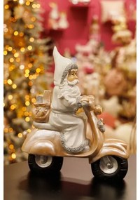 Karácsonyi dekoráció 33 cm Mikulás motorral