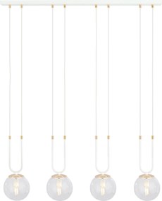 Emibig modern függeszték glam fehér átlátszó emi1116/4