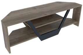 TV szekrény Sares - Walnut, Black