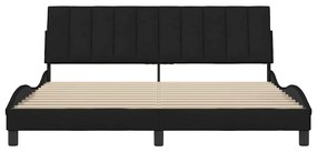 fekete szövet ágykeret matrac nélkül Hanko 180 x 200 cm