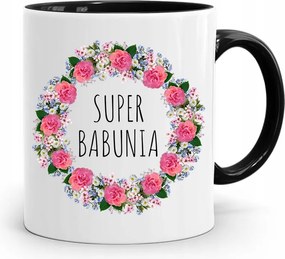 Bögre Fekete Nagymama Napja Szuper Nagymama Ajándék fényképes nyomtatással