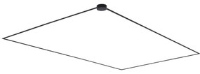 Modern fekete sínrendszer 1 fázisú, 1000 cm, kerek tápegységgel - Magnetic