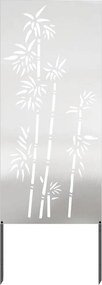 vidaXL Kertvédő vászon Virágos Ezüst 50 x 140 cm Rozsdamentes acél